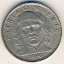Cuban Peso - 3 Pesos - Cuba - 1990 - Copper-Nickel - KM# 346 - 26,3 mm - Subject: Ernesto Che Guevara. Obv: National arms within wreath, denomination below. Rev: Head facing, date below. Note: Shield varieties exist. - 1